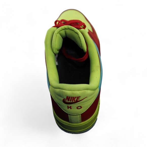 Nike Air Force 1 AF1 Low Custom by You Men's 9.5 DH7128-991 Neon Yellow / Red - Picture 10 of 12